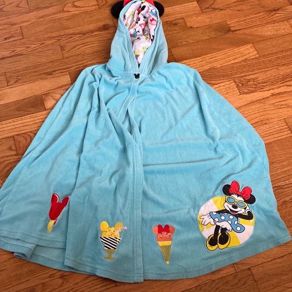 Swim Disney Snack Minnie Mouse Pool Terry Cloth Beach Cover Up Beach
